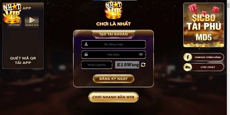 Nhatvip Các bước đăng ký tài khoản Nhatvip